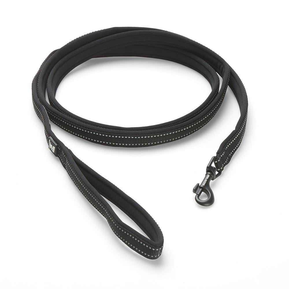Feel Active vadderat hundkoppel i svart med handtag