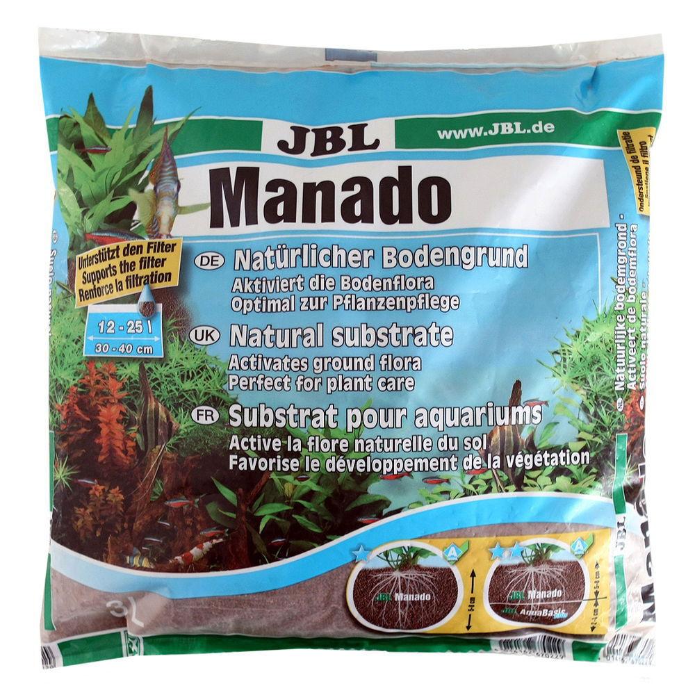 Påse med JBL Manado Natural akvariegrus, poröst bottenmaterial för växtakvarium