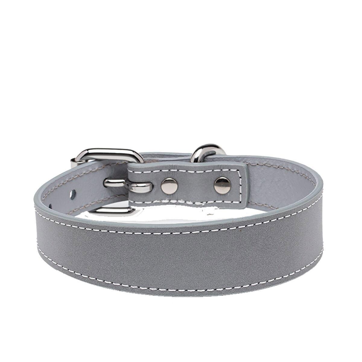Smalt hundhalsband i veganskt läder med reflexfinish från Collar of Sweden