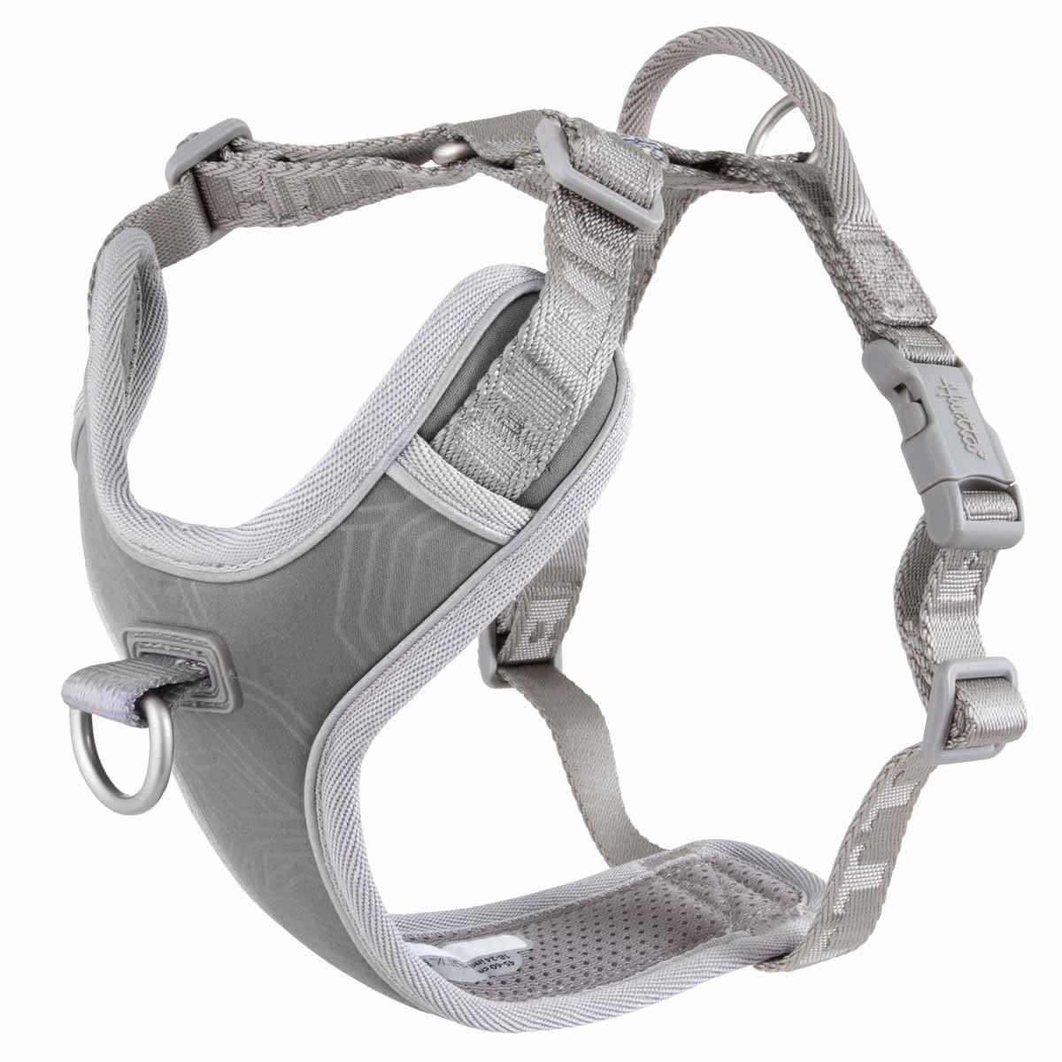 Hurtta Venture No-Pull hundsele i grått med bröstring