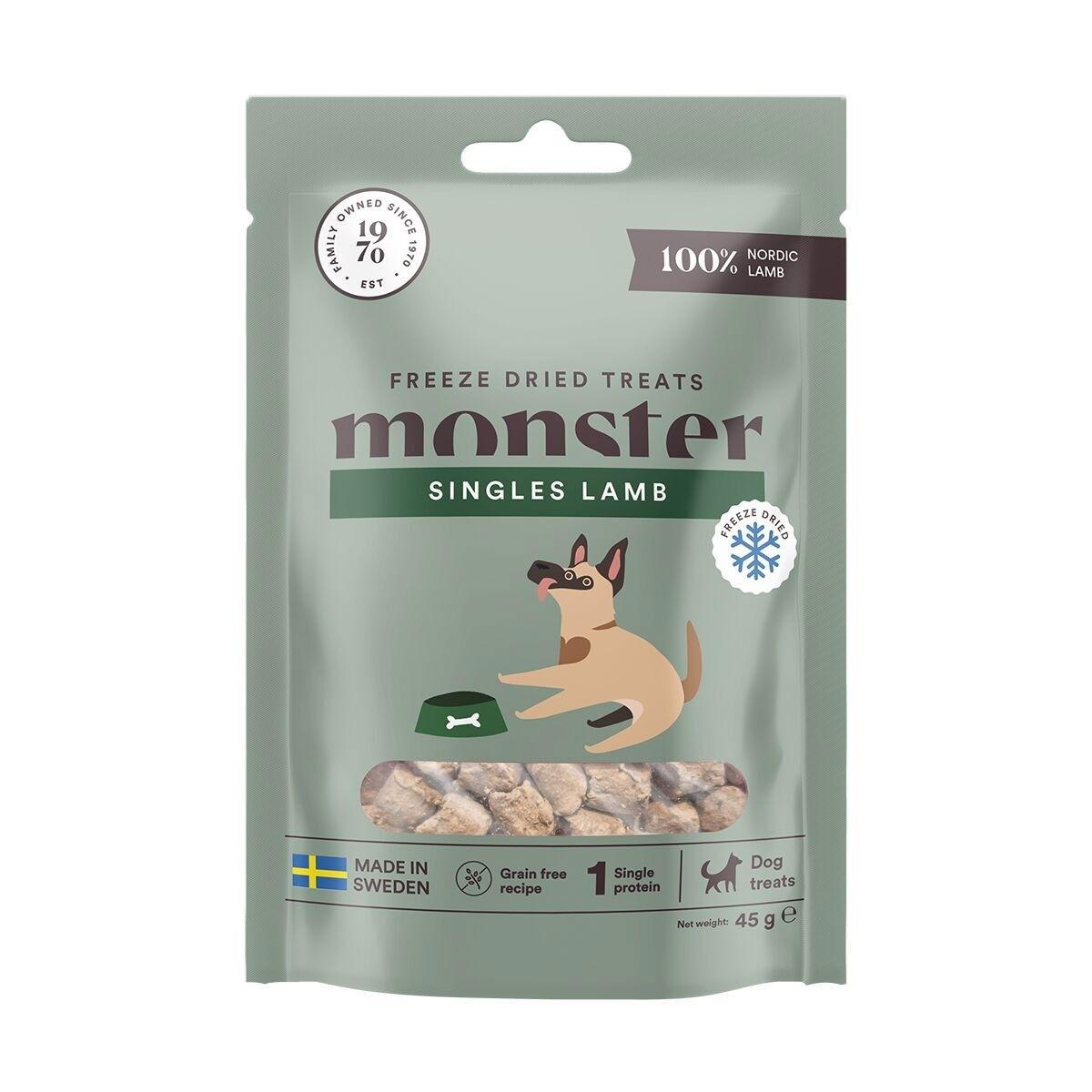Monster Dog Treats frystorkat lammgodis för hund