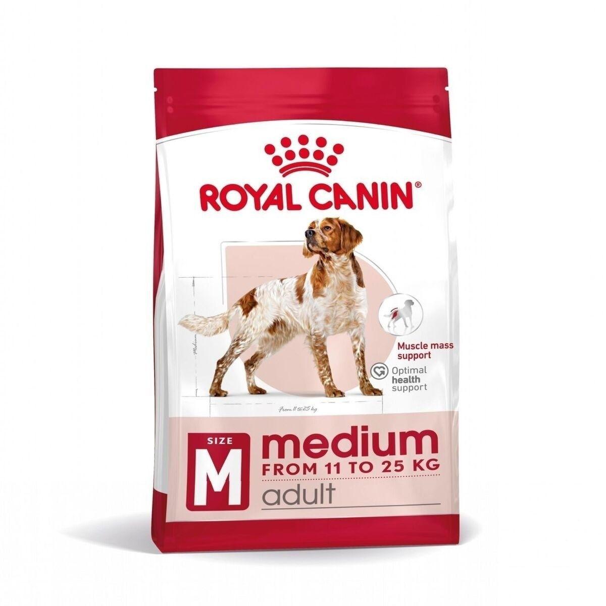 Royal Canin Medium Adult torrfoder till hund i förpackning