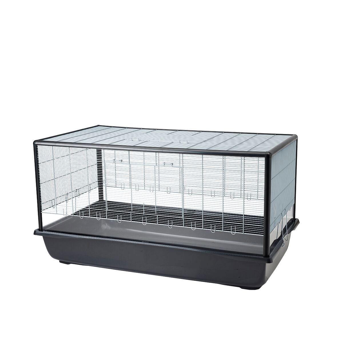 Savic Aura Plexi 120 bur med genomskinliga plexiglaspaneler och gallertak