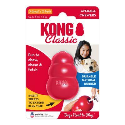 KONG Classic tuggleksak i rött naturgummi