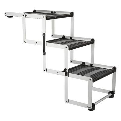 Hopfällbar aluminiumtrappa med tre steg och halkskydd i TPR